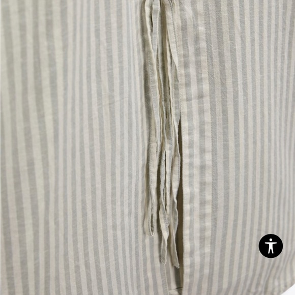 ZARA Stripped Linen Blend Shirt - Picture 9 of 12